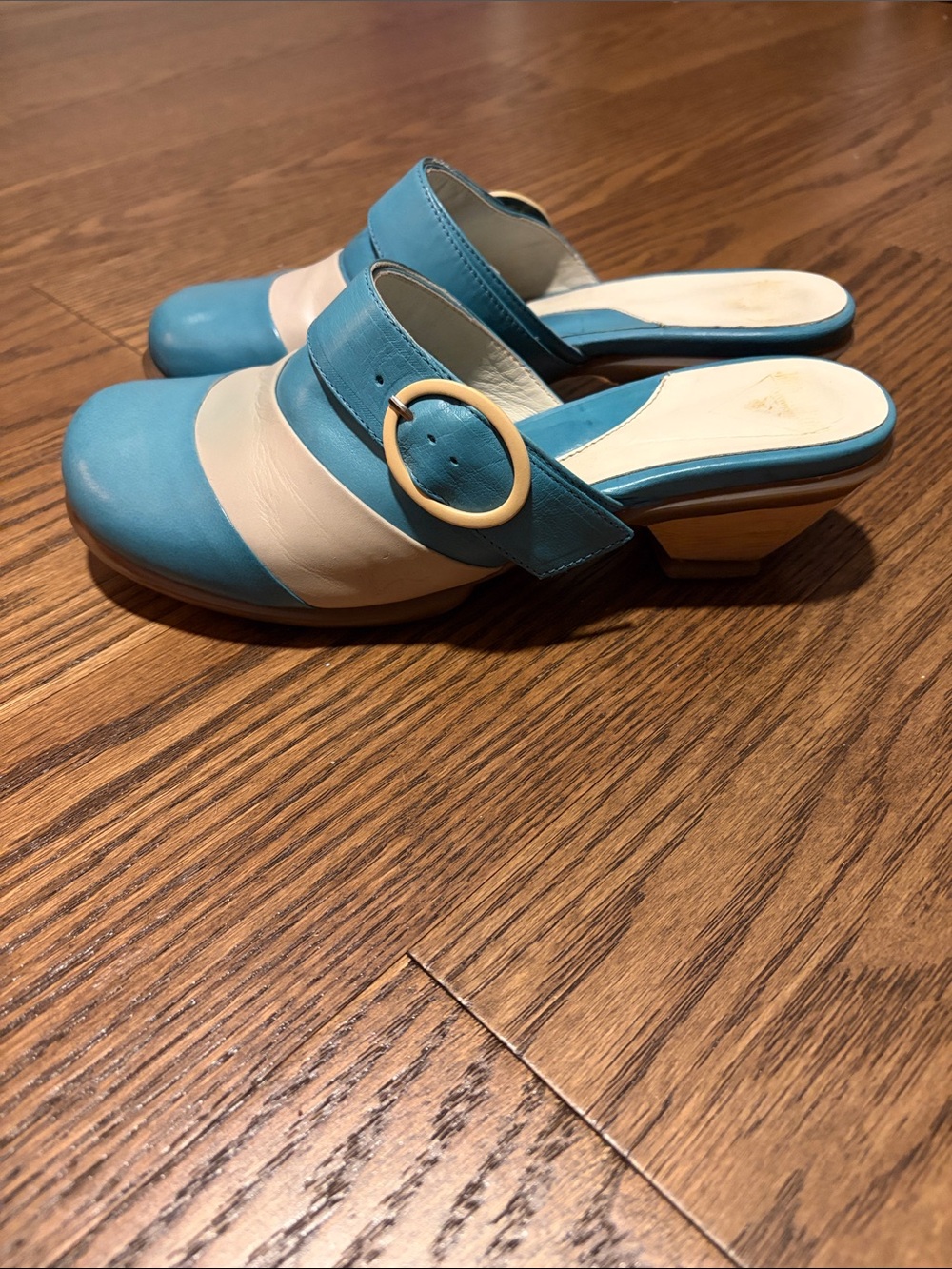 John Fluevog Slide Mules Size 9 but fit like a 38